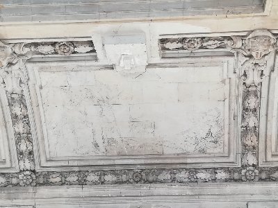 Szkice niedokonczonych malowideł. Skrzydło  zamku centralne, nigdy nie dokonczone.